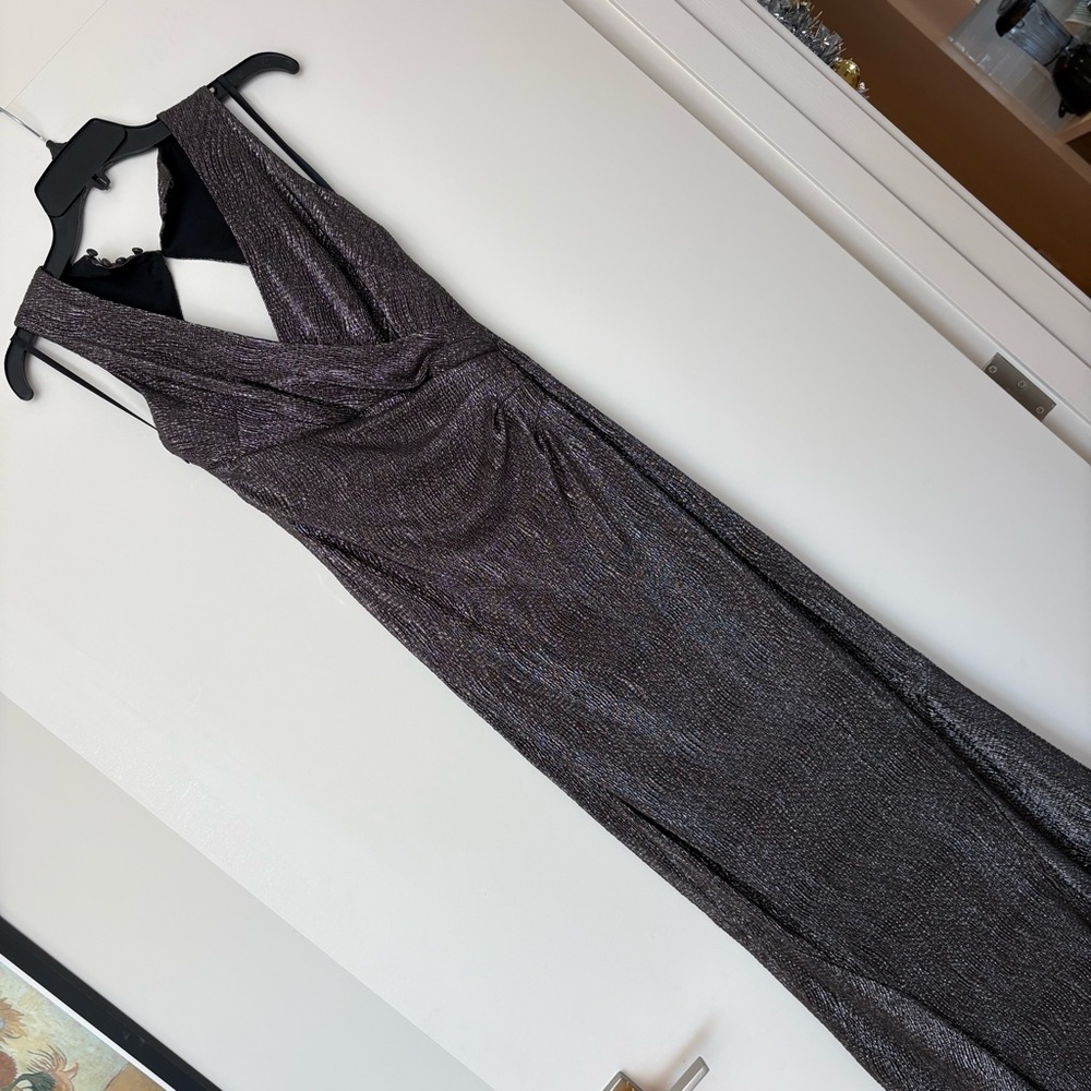 Lauren by Ralph Lauren Black Shimmer Evening Gown - New
